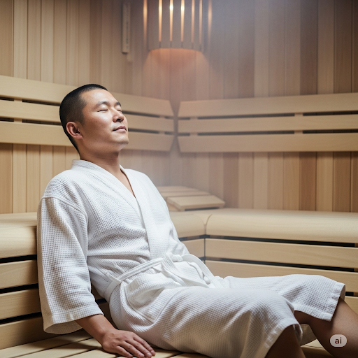 Relaxing sauna experience